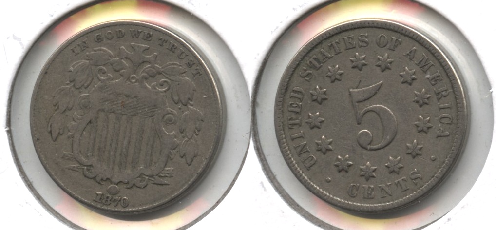 1870 Shield Nickel VG-8 #c