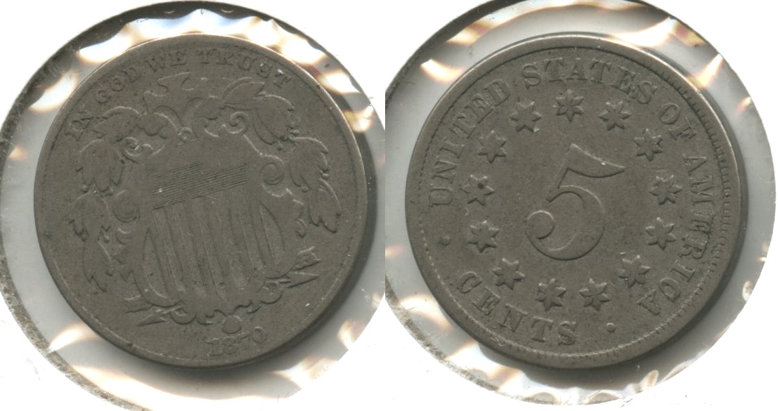 1870 Shield Nickel VG-8 #d