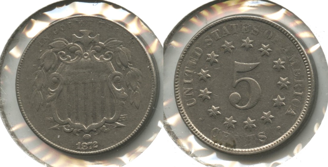 1872 Shield Nickel VF-20 #a