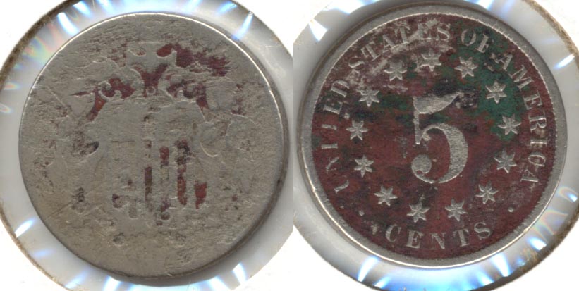 1874 Shield Nickel VG-8 Rough