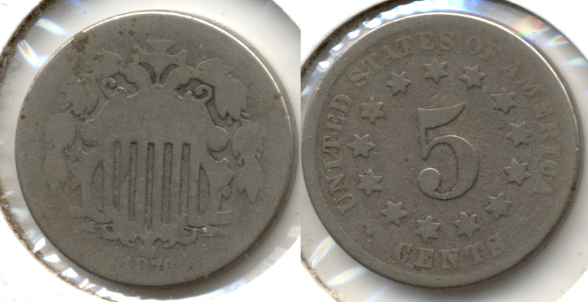 1876 Shield Nickel AG-3