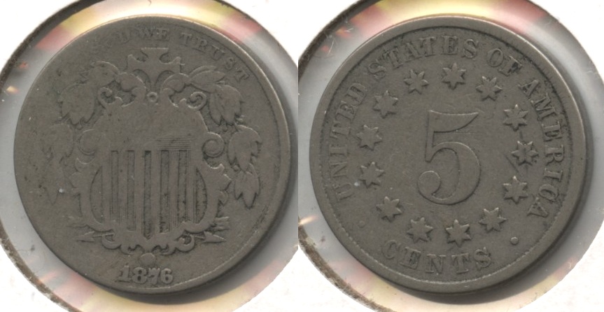 1876 Shield Nickel Good-4