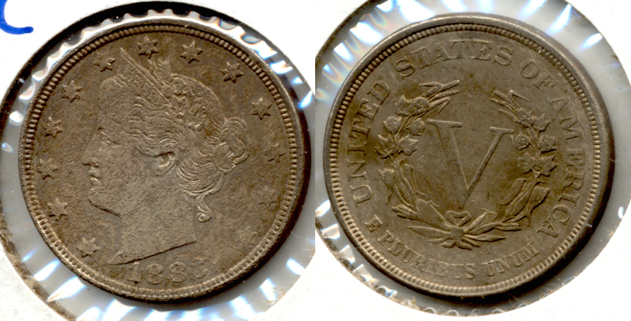 1883 No Cents Liberty Head Nickel EF-40 f Pitted