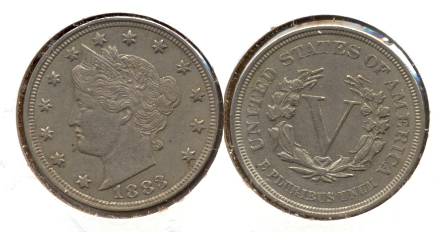 1883 No Cents Liberty Head Nickel EF-40 p
