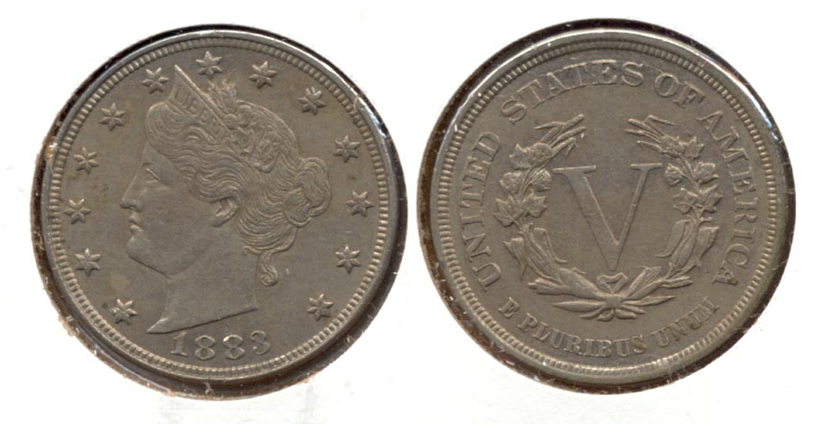 1883 No Cents Liberty Head Nickel EF-40 u