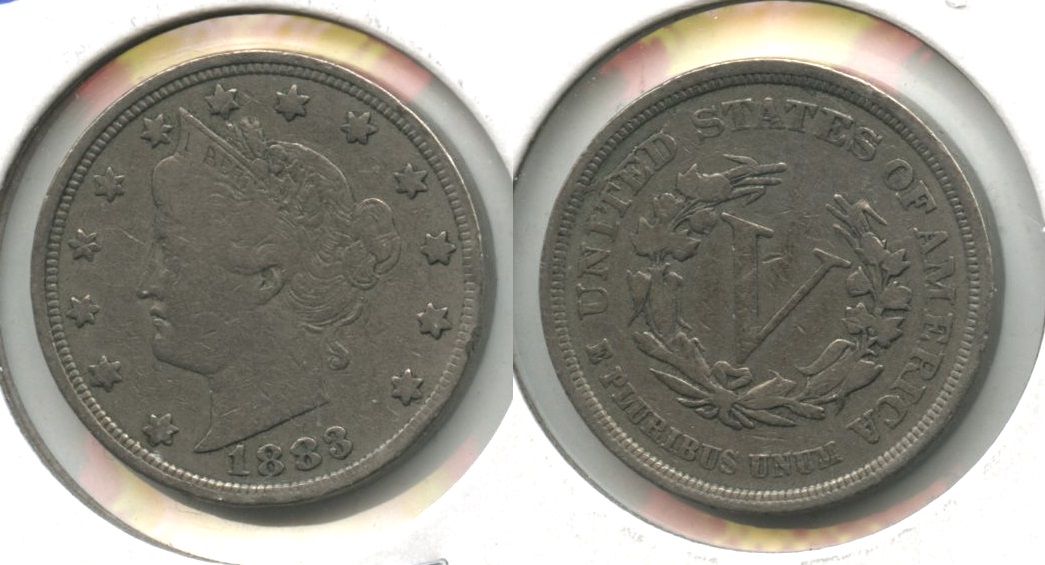1883 No Cents Liberty Head Nickel Fine-12 #ac