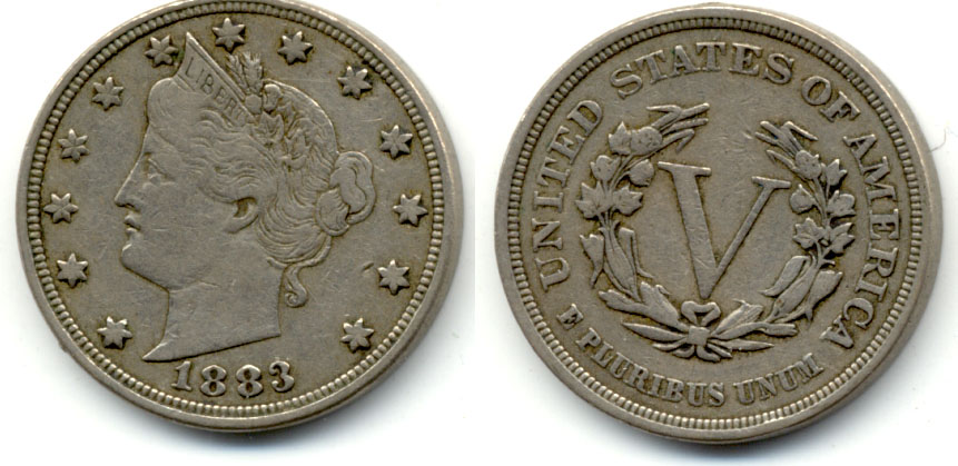1883 No Cents Liberty Head Nickel Fine-12 b
