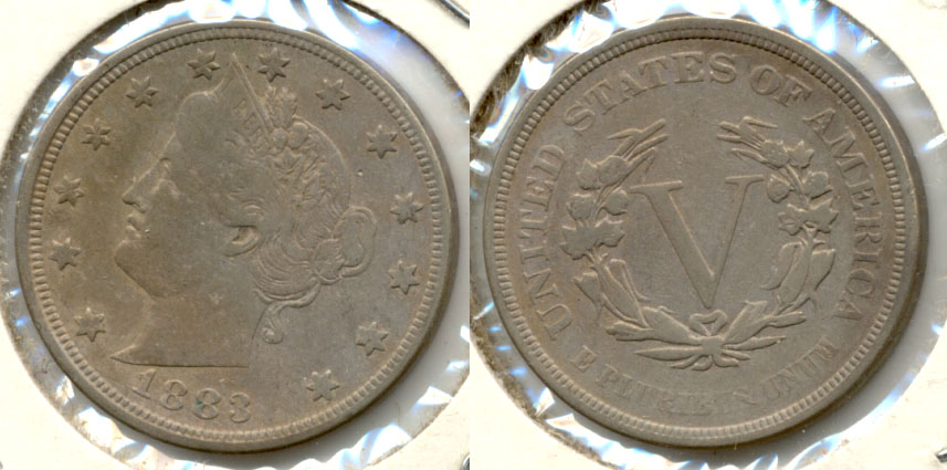 1883 No Cents Liberty Head Nickel Fine-12 d