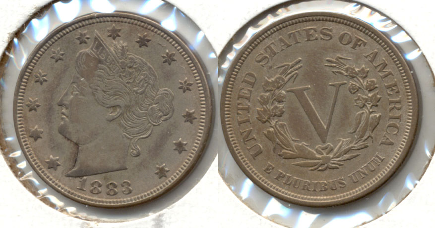 1883 No Cents Liberty Head Nickel Fine-12 g
