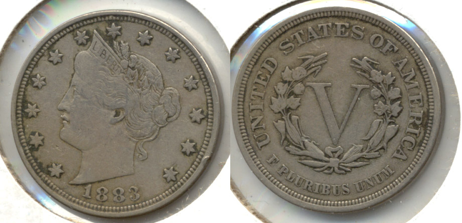 1883 No Cents Liberty Head Nickel Fine-12 h