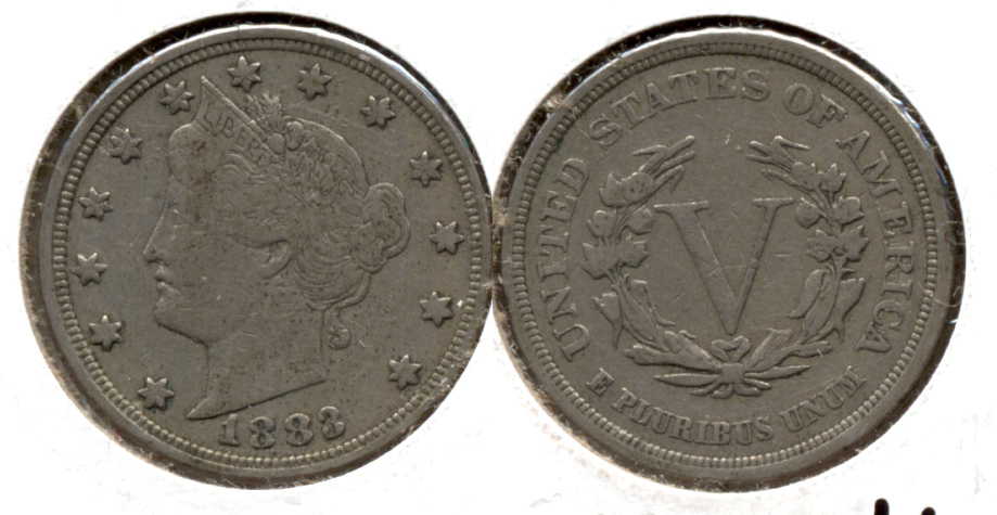 1883 No Cents Liberty Head Nickel Fine-12 n