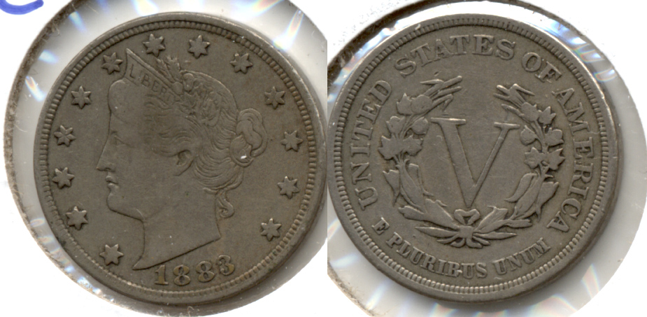 1883 No Cents Liberty Head Nickel Fine-12 o