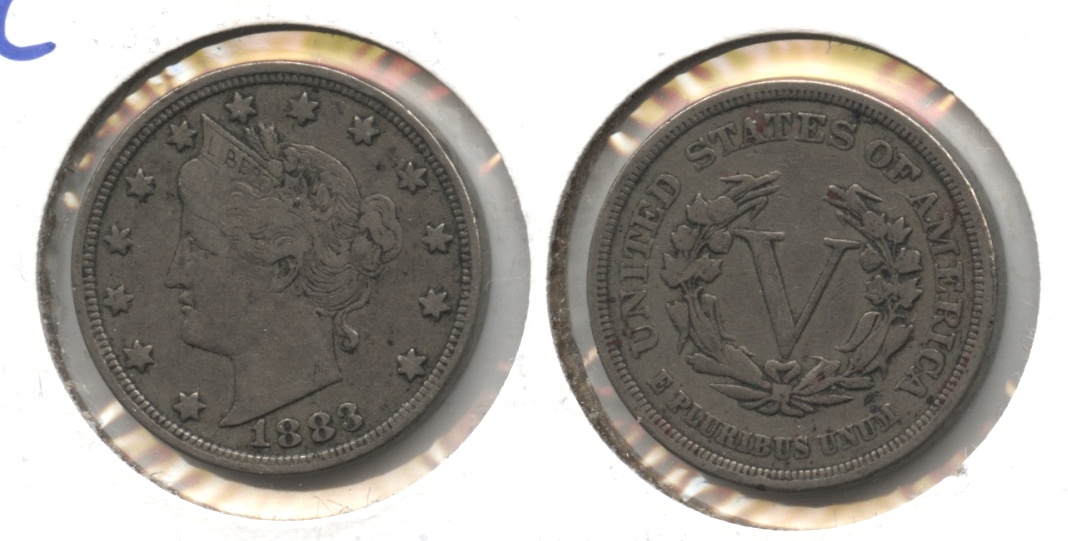 1883 No Cents Liberty Head Nickel Fine-12 #v