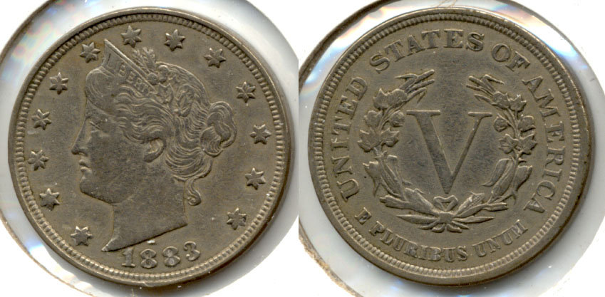 1883 No Cents Liberty Head Nickel VF-20