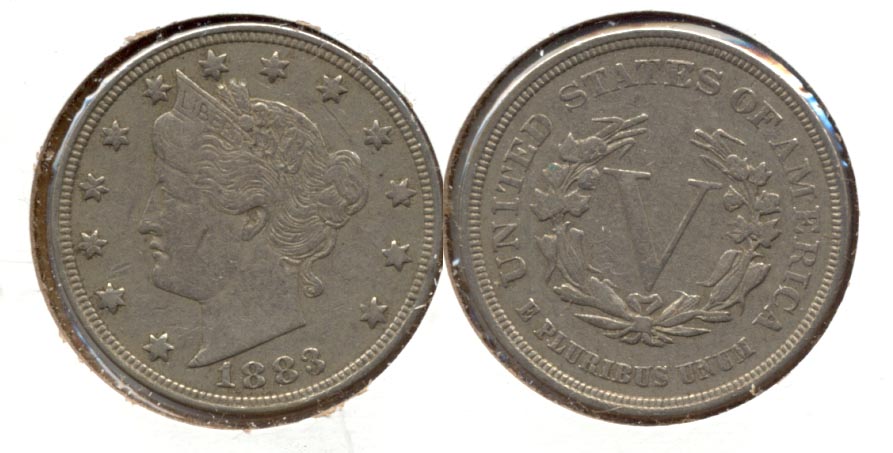 1883 No Cents Liberty Head Nickel VF-20 aj