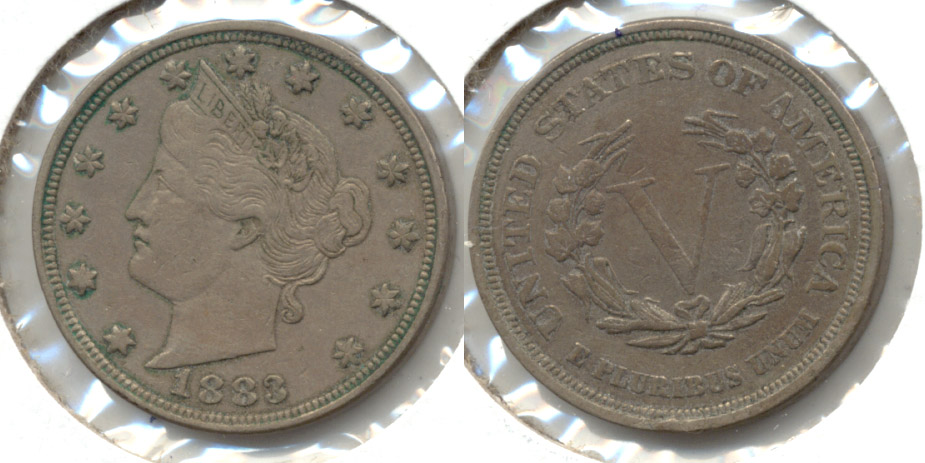 1883 No Cents Liberty Head Nickel VF-20 ap