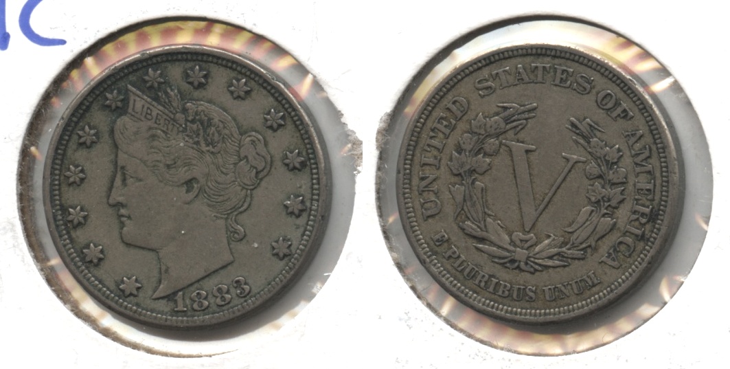 1883 No Cents Liberty Head Nickel VF-20 #ay