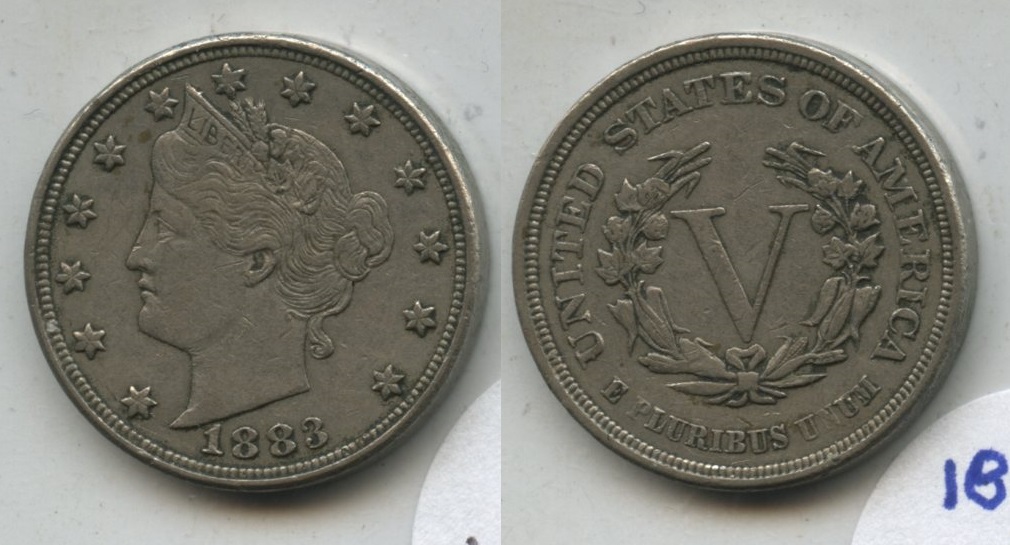 1883 No Cents Liberty Head Nickel VF-20 #bw