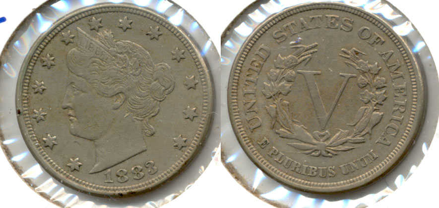 1883 No Cents Liberty Head Nickel VF-20 c
