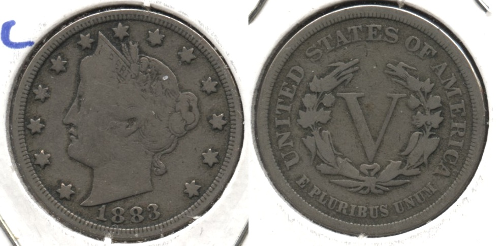 1883 No Cents Liberty Head Nickel VG-8 #e