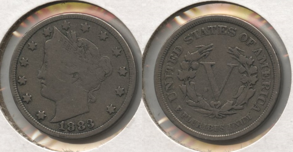 1883 No Cents Liberty Head Nickel VG-8 #l