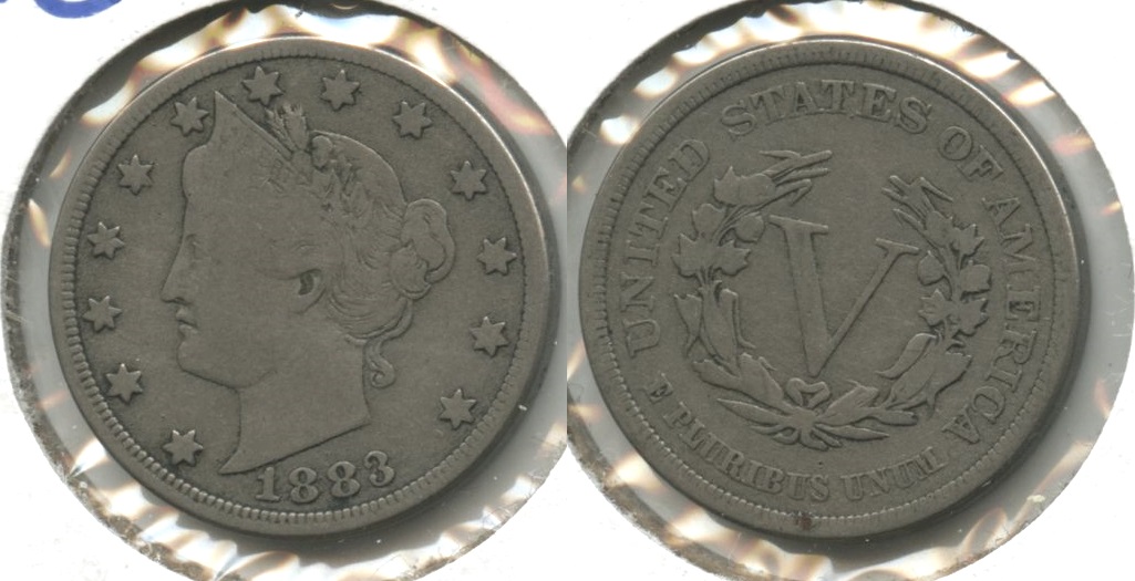 1883 No Cents Liberty Head Nickel VG-8 #s