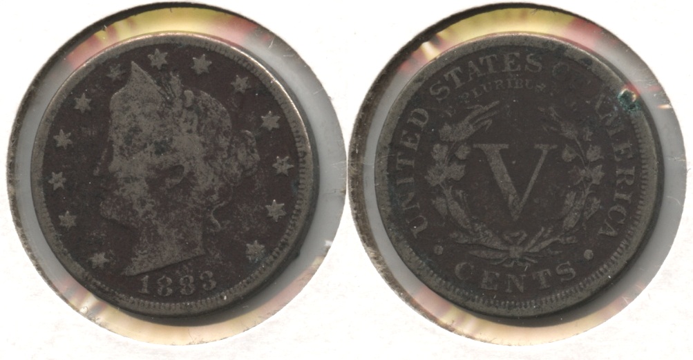1883 With Cents Liberty Head Nickel Good-4 #al Dark
