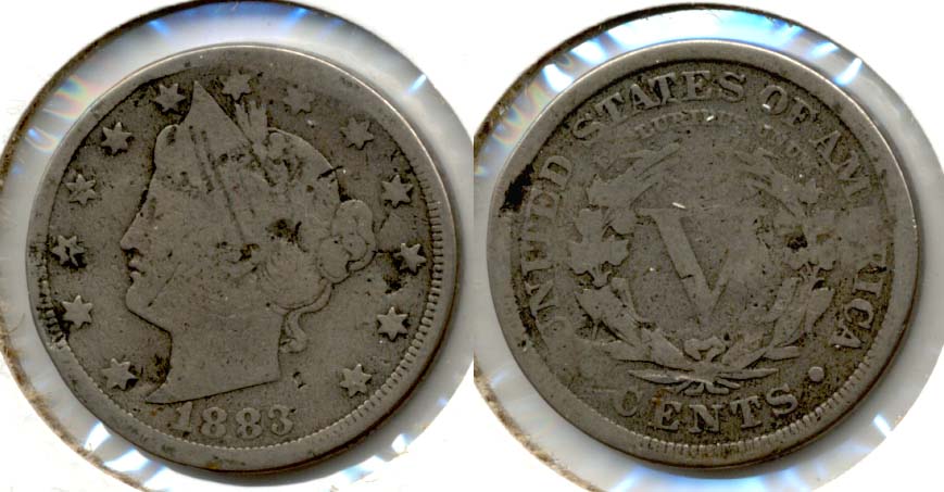 1883 With Cents Liberty Head Nickel Good-4 k