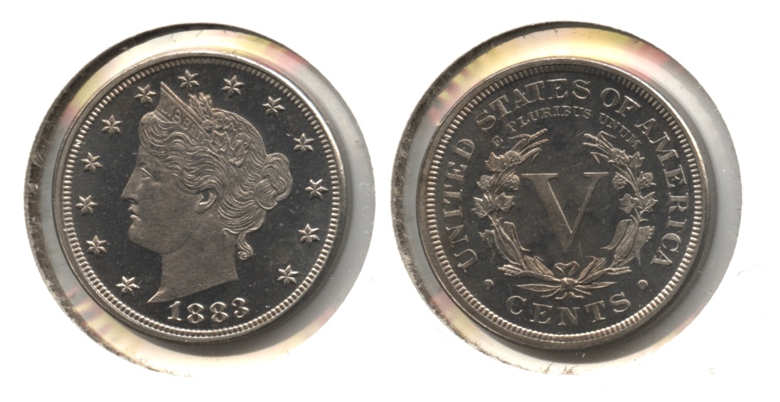 1883 With Cents Liberty Head Nickel Proof-64 (Formerly ANACS)