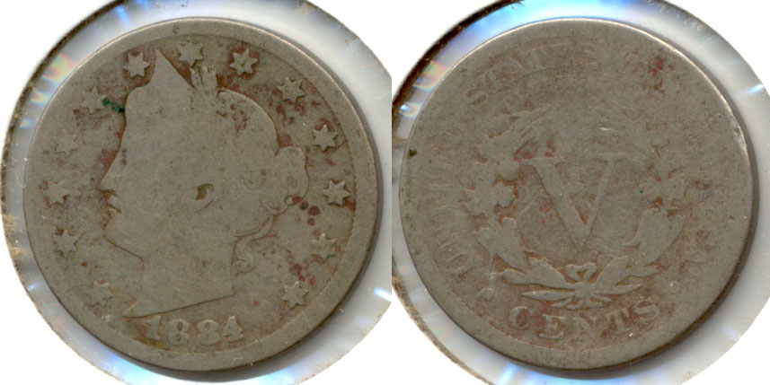 1884 Liberty Head Nickel AG-3 a