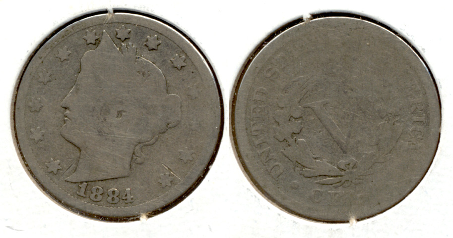 1884 Liberty Head Nickel AG-3 e