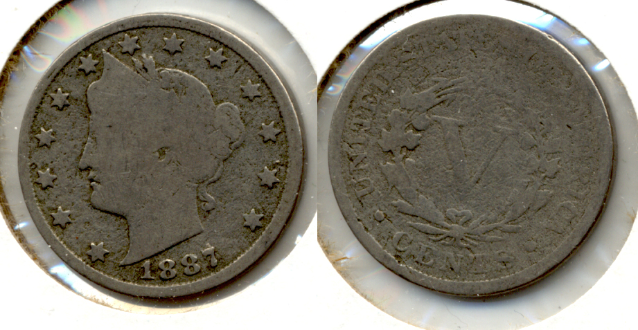 1887 Liberty Head Nickel Good-4 b Porous