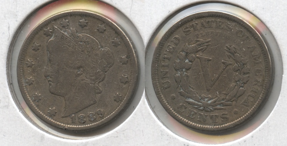 1889 Liberty Head Nickel Fine-12 #b