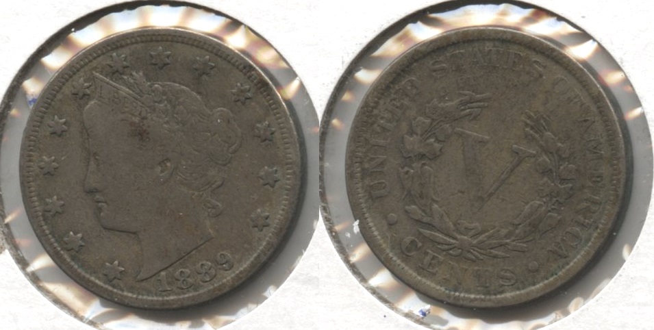 1889 Liberty Head Nickel Fine-12 #c Dark