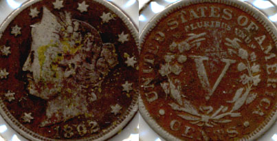 1892 Liberty Head Nickel Good-4 Dark