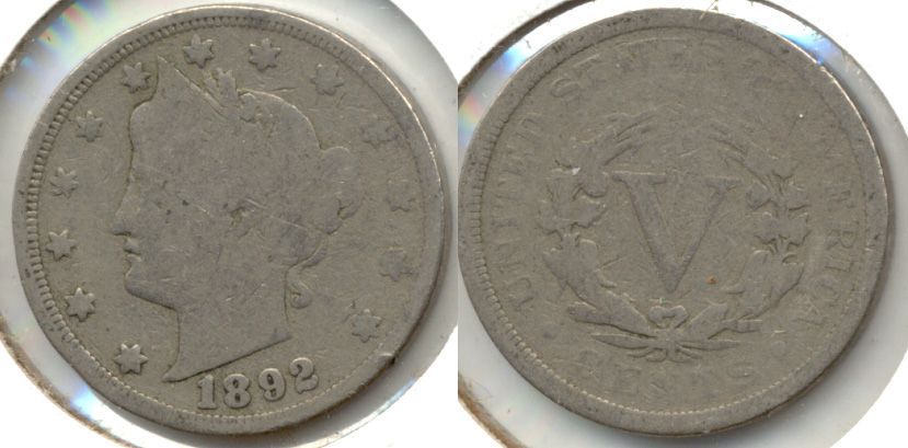 1892 Liberty Head Nickel Good-4 h