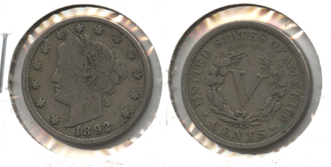 1892 Liberty Head Nickel VG-8 #a