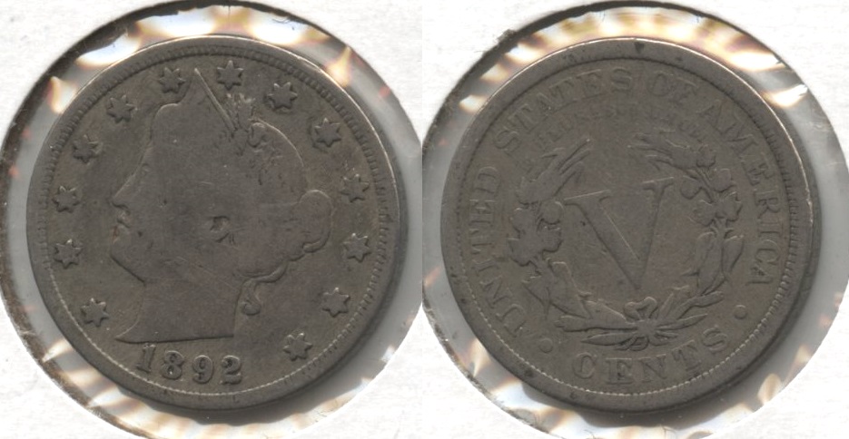 1892 Liberty Head Nickel VG-8 #g