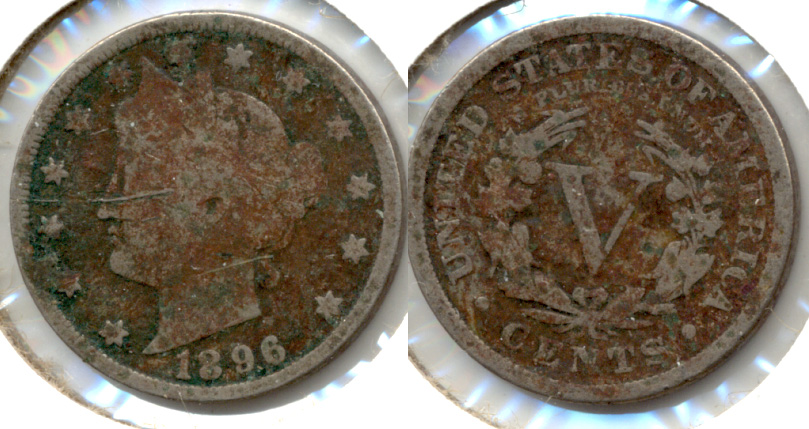 1896 Liberty Head Nickel Good-4 v Dark