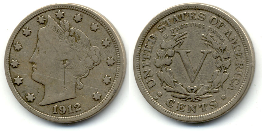 1912-D Liberty Head Nickel Fine-12