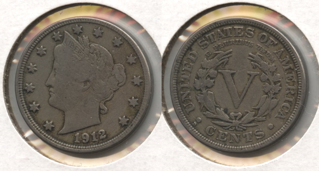 1912-D Liberty Head Nickel Fine-12 #e