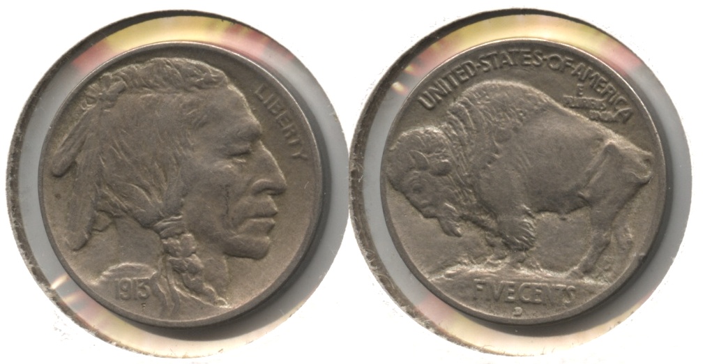1913-D Type 1 Buffalo Nickel EF-45