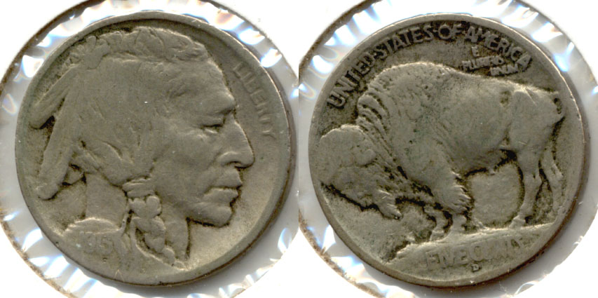 1913-D Type 1 Buffalo Nickel VG-8