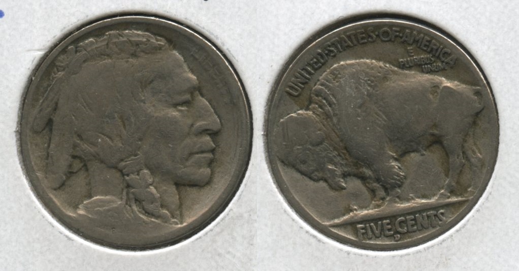 1913-D Type 2 Buffalo Nickel VG-8