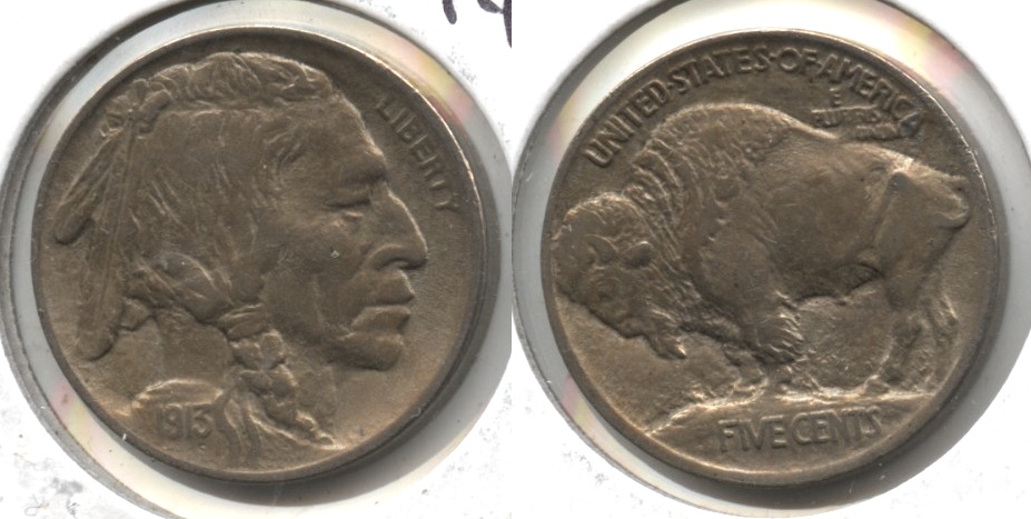 1913 Type 1 Buffalo Nickel AU-50 #l