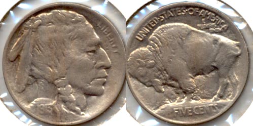 1913 Type 1 Buffalo Nickel AU-55