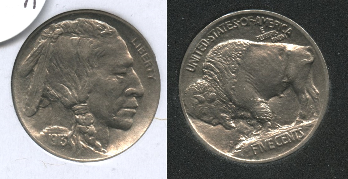 1913 Type 1 Buffalo Nickel AU-55 #k