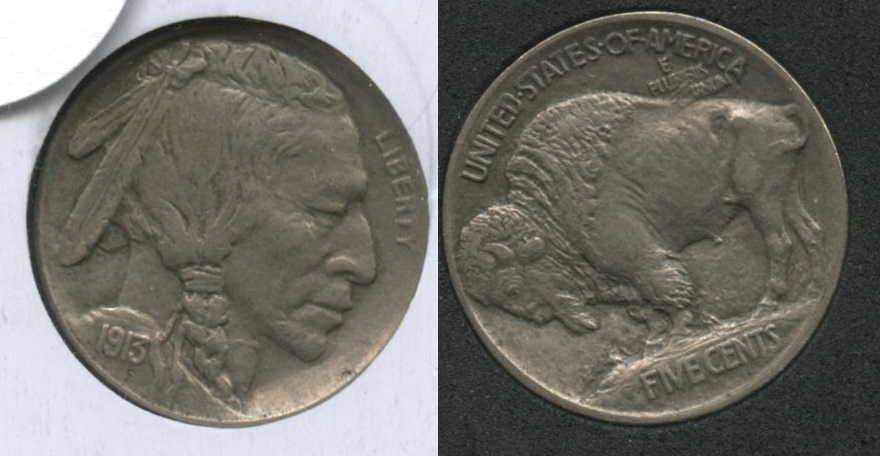 1913 Type 1 Buffalo Nickel EF-40 #k