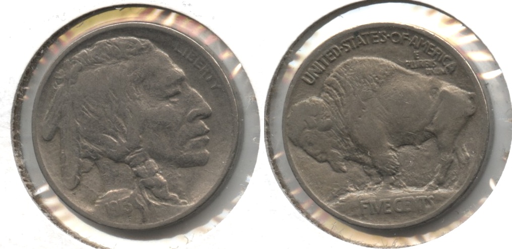 1913 Type 1 Buffalo Nickel Fine-12 #v