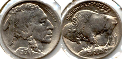 1913 Type 1 Buffalo Nickel MS-60